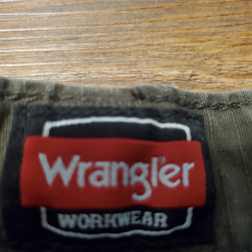 Wrangler Workwear Mens 40x32 Olive Green Ripstop Cotton Cargo Utility Pants - Picture 8 of 11